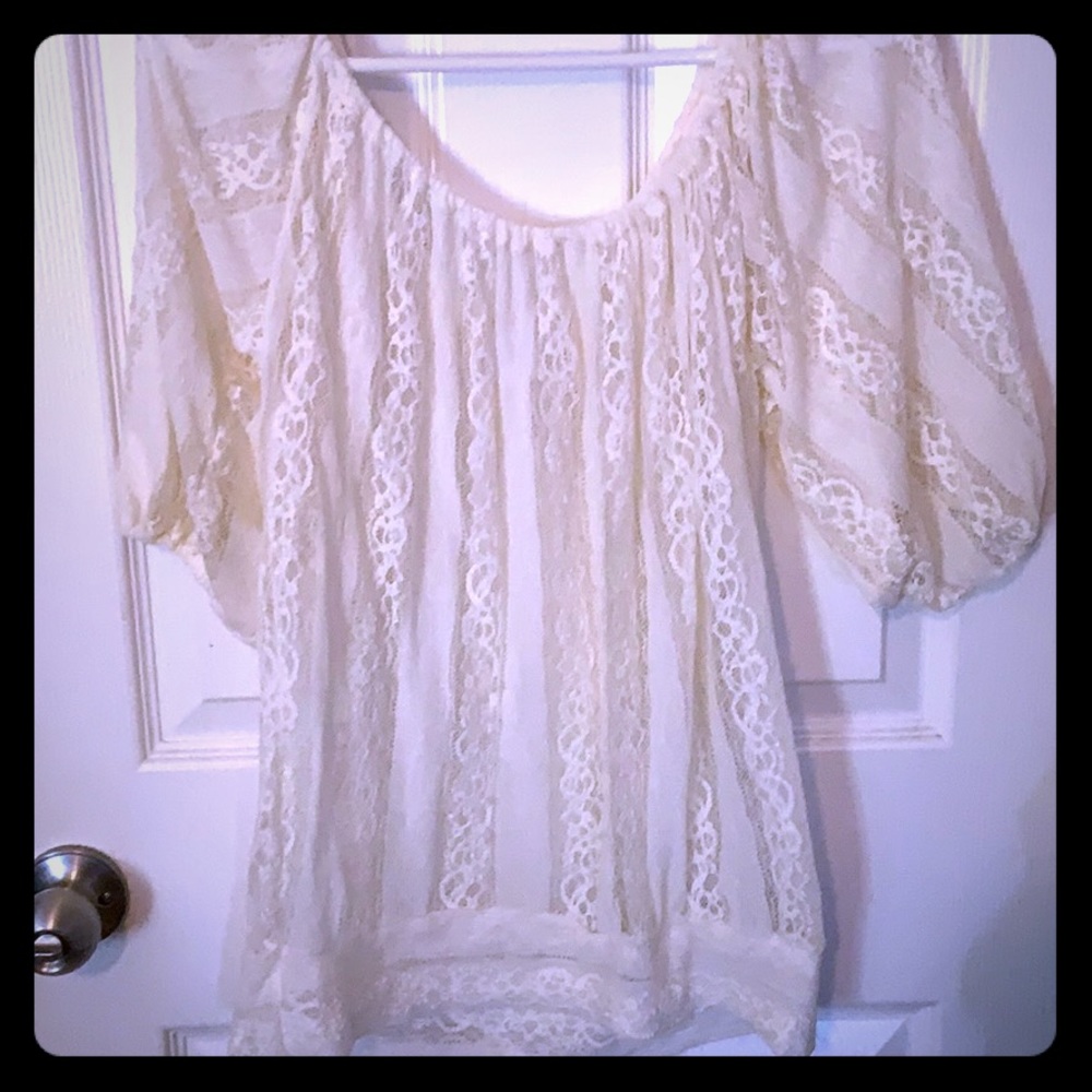 Lacy off shoulder top